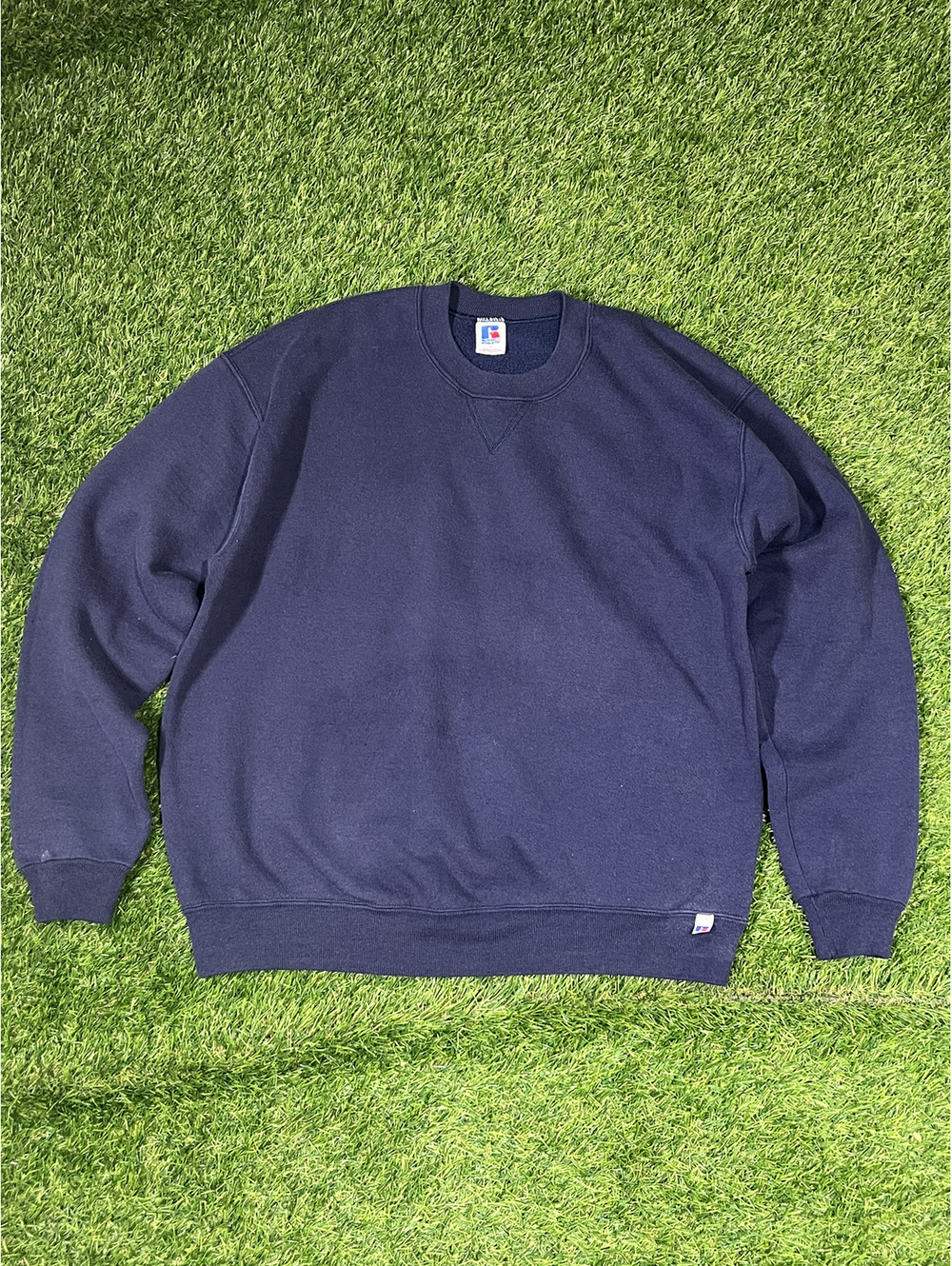 90s Russell Athletic Crewneck Sweatshirt Navy Cotton Mens Regular M